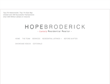 Tablet Screenshot of hopebroderick.com